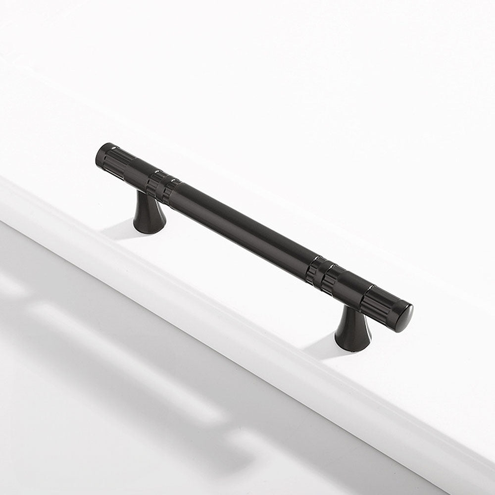 Comforsyco Grooved Round Bar Cabinet Pulls and Matching Knobs