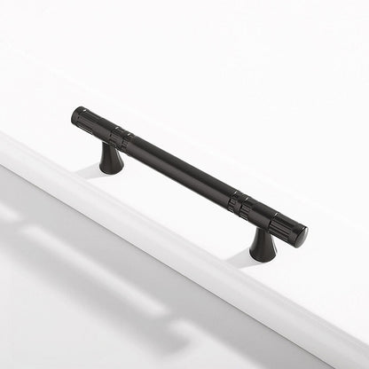 Comforsyco Grooved Round Bar Cabinet Pulls and Matching Knobs