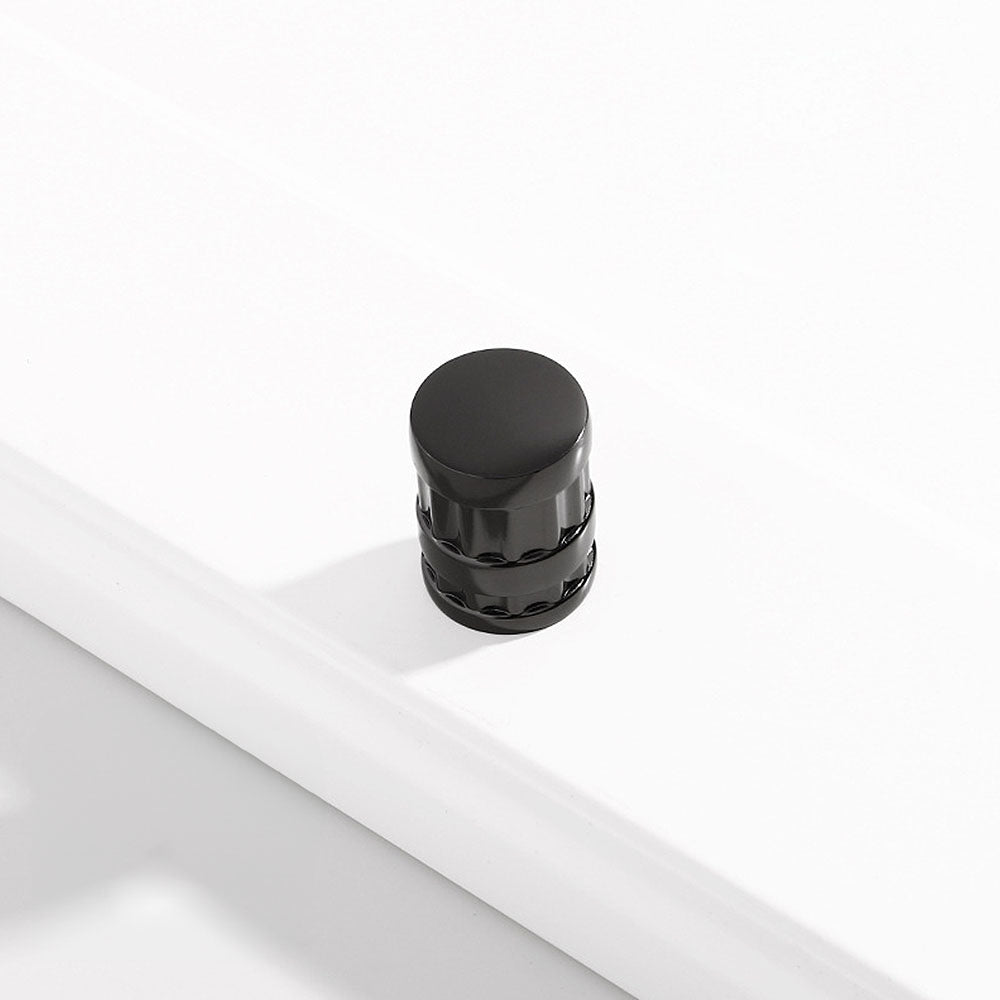 Comforsyco Grooved Round Bar Cabinet Pulls and Matching Knobs