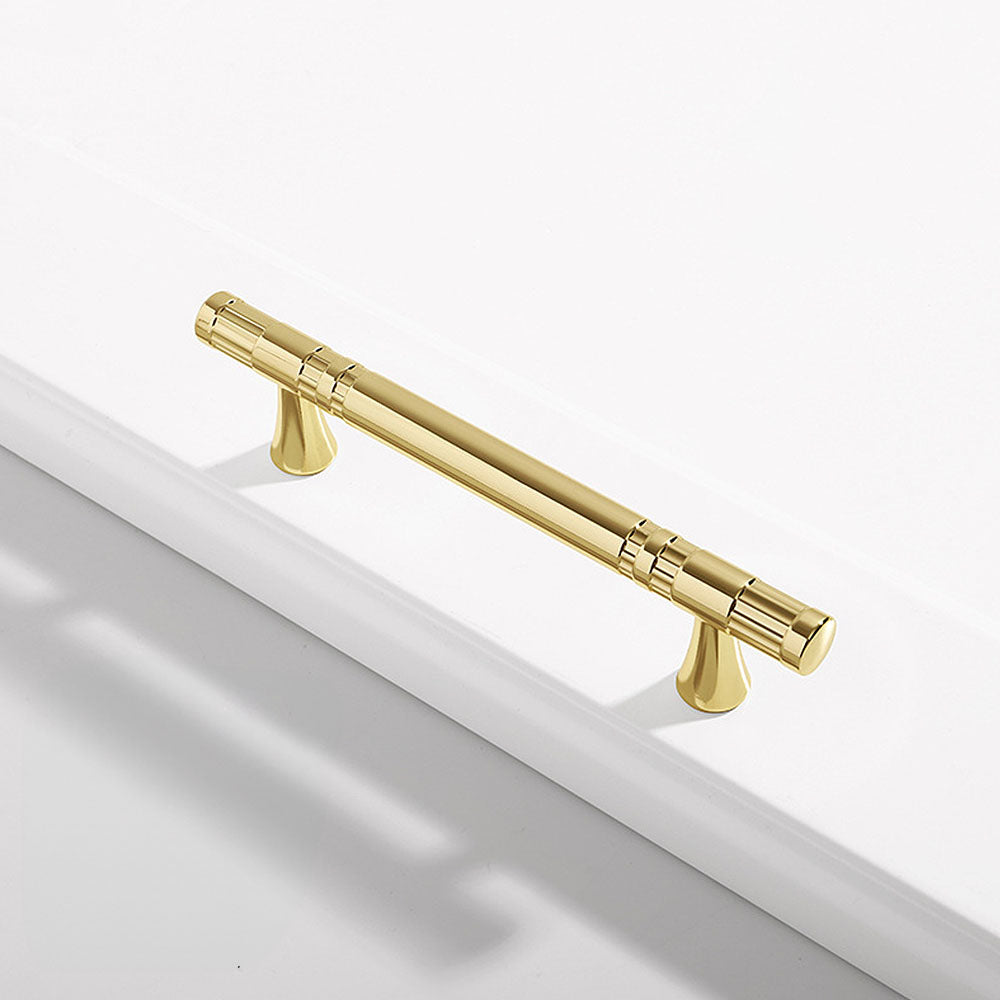 Comforsyco Grooved Round Bar Cabinet Pulls and Matching Knobs
