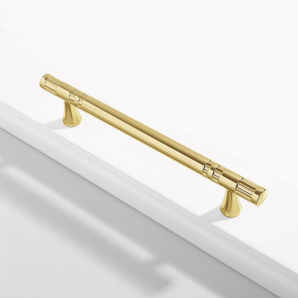 Comforsyco Grooved Round Bar Cabinet Pulls and Matching Knobs