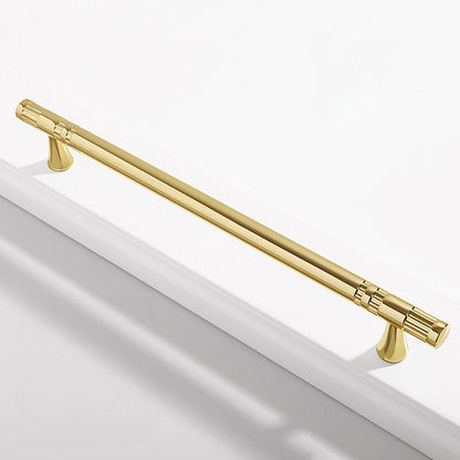 Comforsyco Grooved Round Bar Cabinet Pulls and Matching Knobs