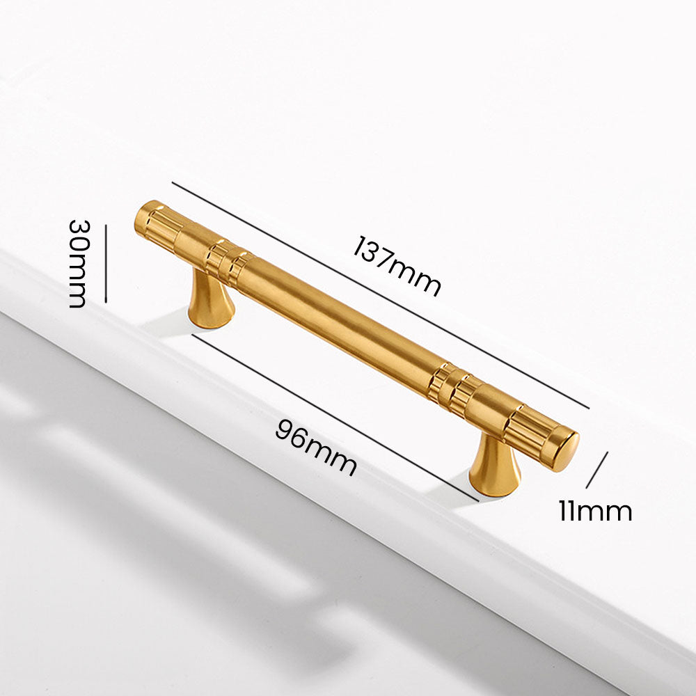 Comforsyco Grooved Round Bar Cabinet Pulls and Matching Knobs
