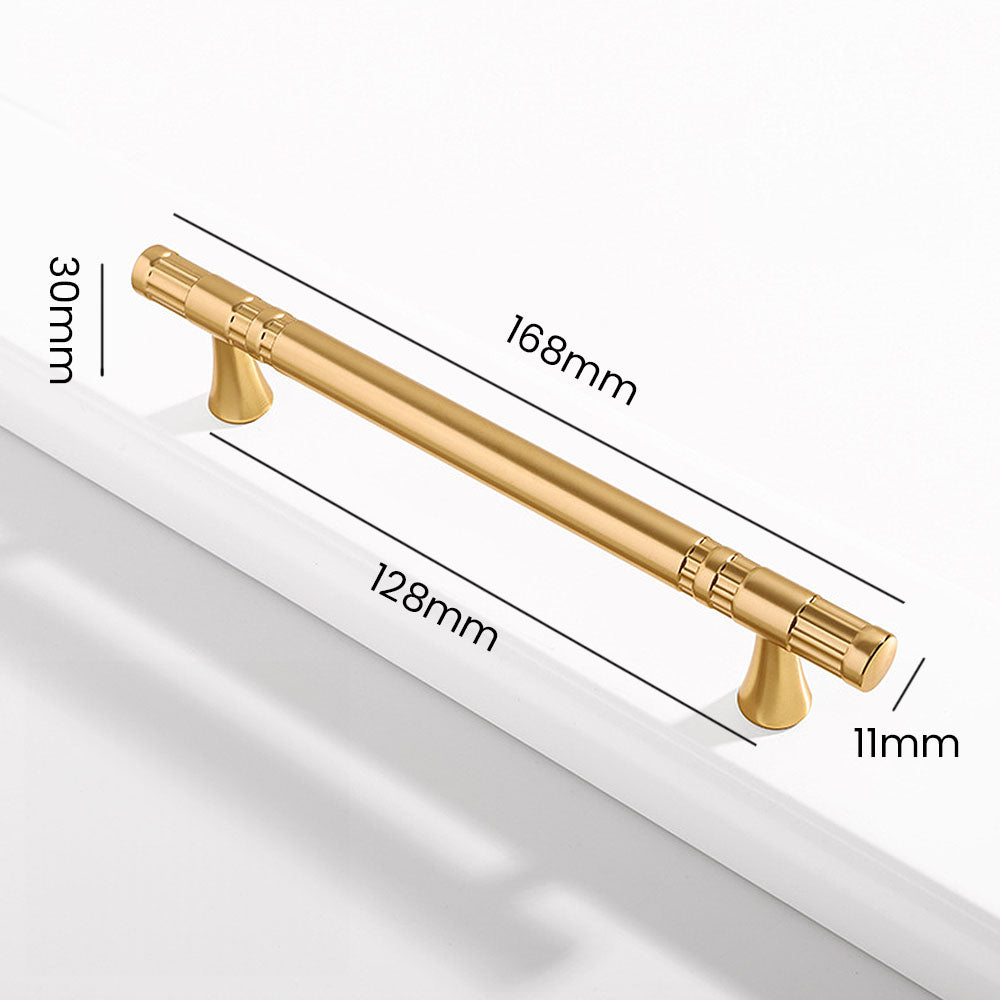 Comforsyco Grooved Round Bar Cabinet Pulls and Matching Knobs