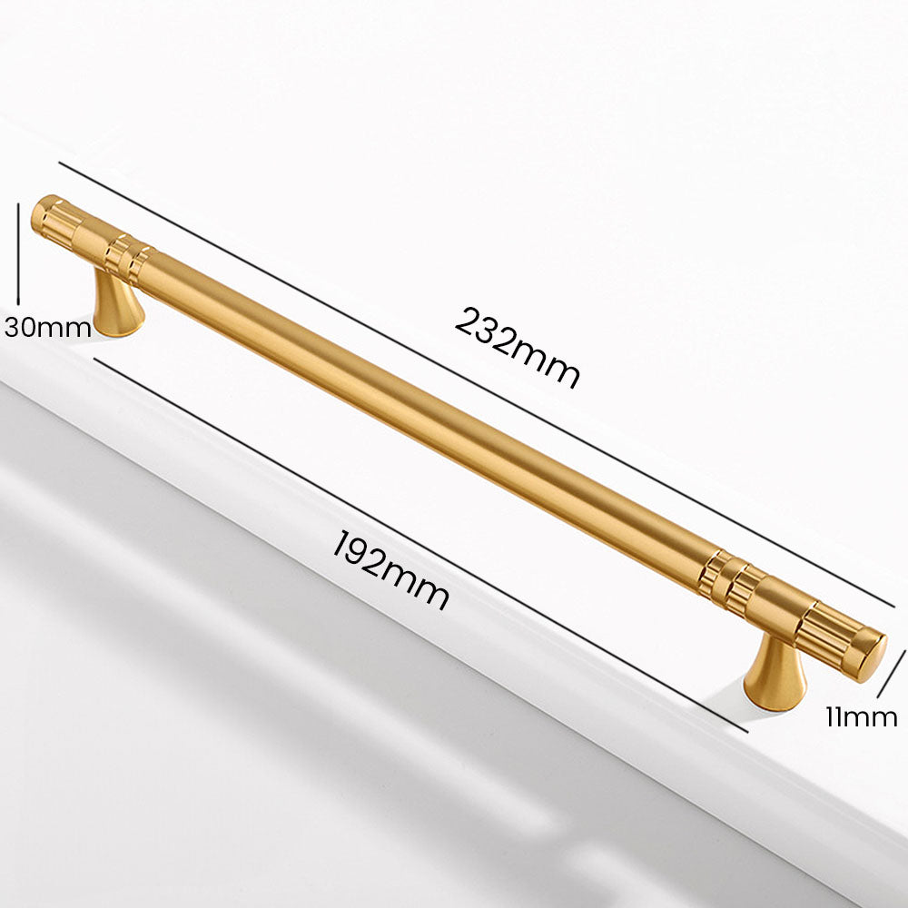 Comforsyco Grooved Round Bar Cabinet Pulls and Matching Knobs