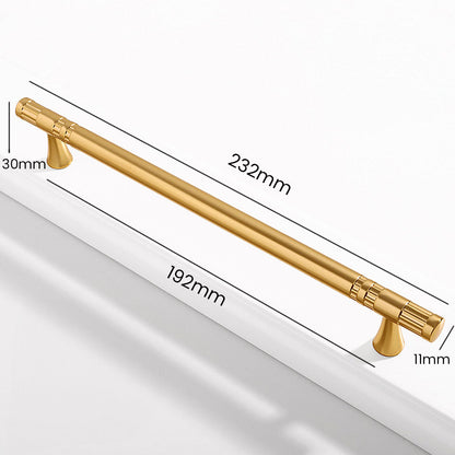 Comforsyco Grooved Round Bar Cabinet Pulls and Matching Knobs