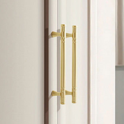 Comforsyco Grooved Round Bar Cabinet Pulls and Matching Knobs
