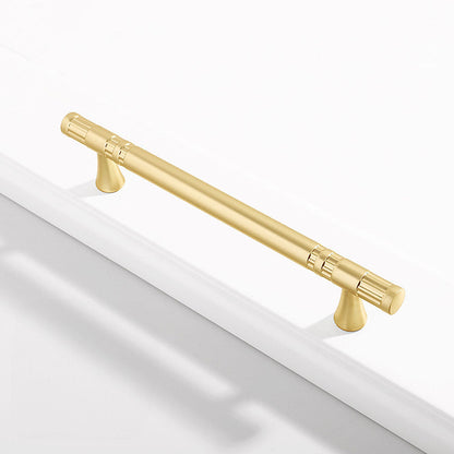 Comforsyco Grooved Round Bar Cabinet Pulls and Matching Knobs