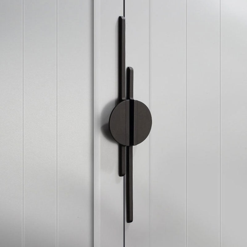 Comforsyco Half Moon Cabinet Pulls, Zinc Alloy Drawer Handles with Extended Bar