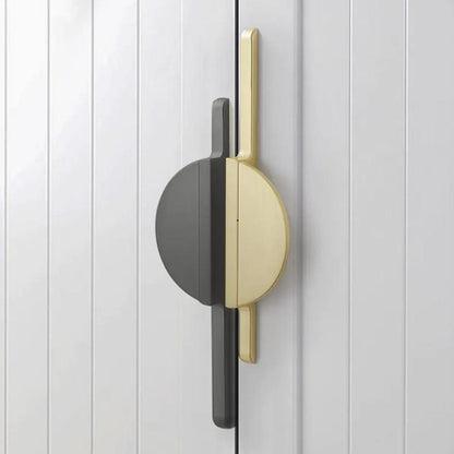 Comforsyco Half Moon Cabinet Pulls, Zinc Alloy Drawer Handles with Extended Bar