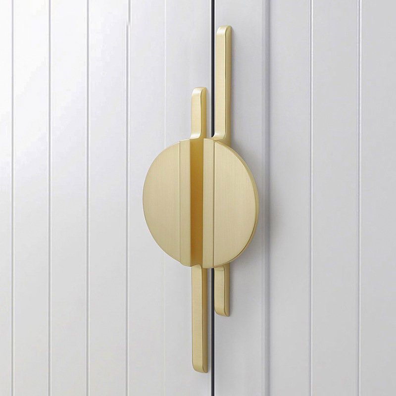 Comforsyco Half Moon Cabinet Pulls, Zinc Alloy Drawer Handles with Extended Bar