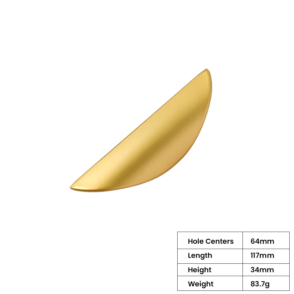 Comforsyco Half Moon Finger Edge Cabinet Handles Door Hardware