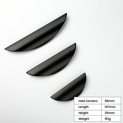 Comforsyco Half Moon Finger Edge Cabinet Handles Door Hardware