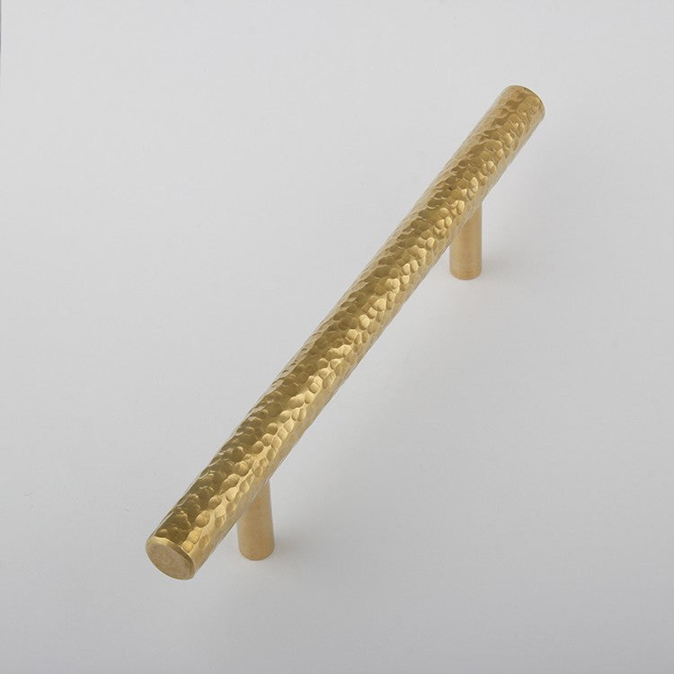 Comforsyco Hammered Round Brass Cabinet Pulls in Gold