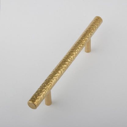 Comforsyco Hammered Round Brass Cabinet Pulls in Gold