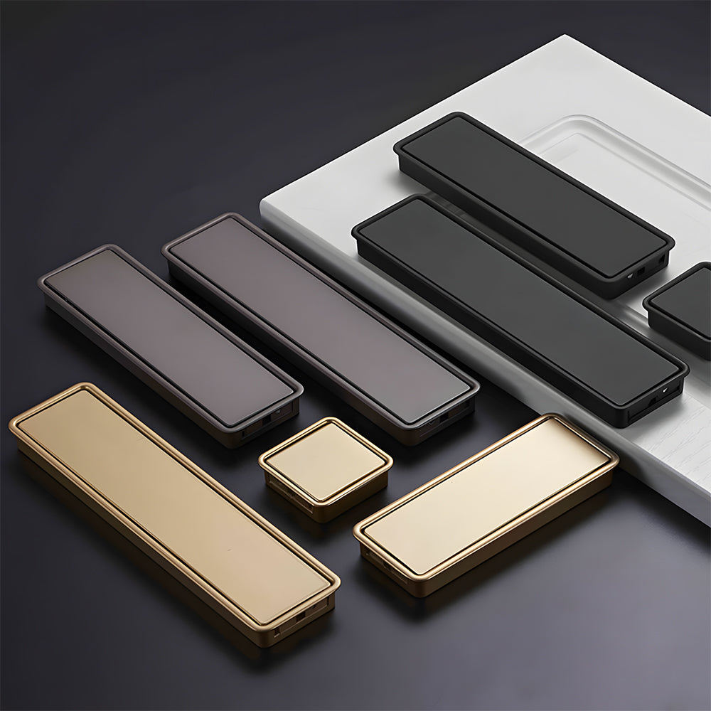 Comforsyco Hidden Flip-Out Recessed Cabinet Handles