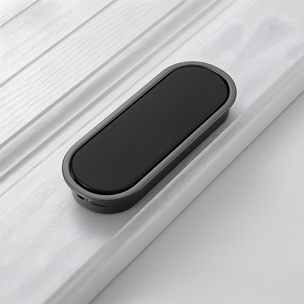 Comforsyco Hidden Recessed Cabinet Pulls with Black Inset