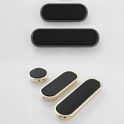 Comforsyco Hidden Recessed Cabinet Pulls with Black Inset