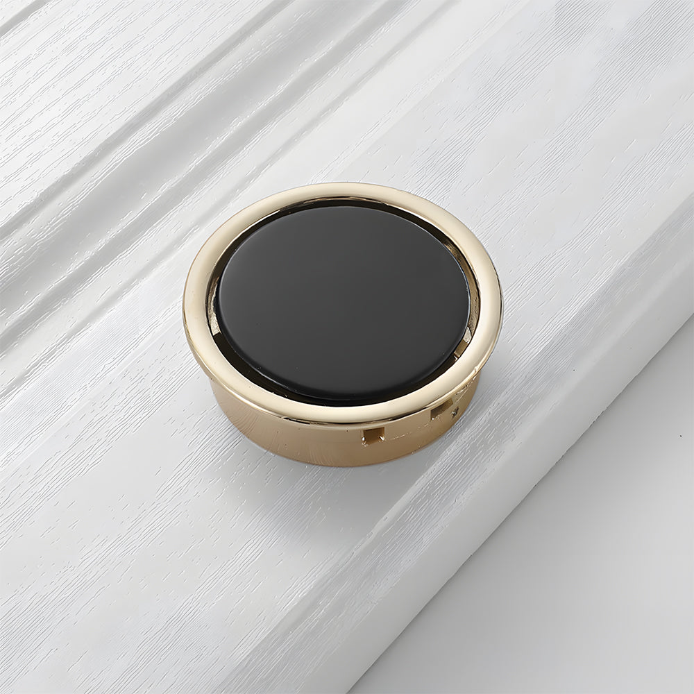 Comforsyco Hidden Recessed Cabinet Pulls with Black Inset