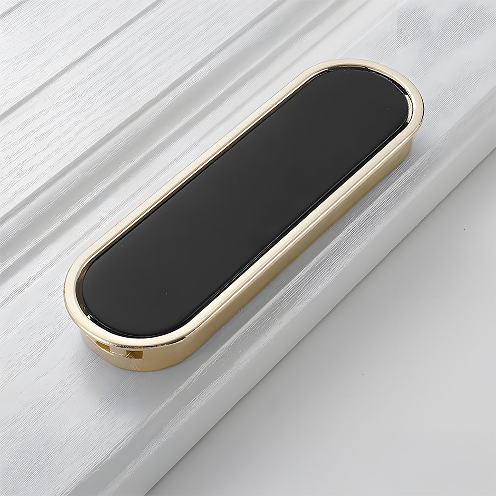 Comforsyco Hidden Recessed Cabinet Pulls with Black Inset