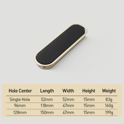 Comforsyco Hidden Recessed Cabinet Pulls with Black Inset