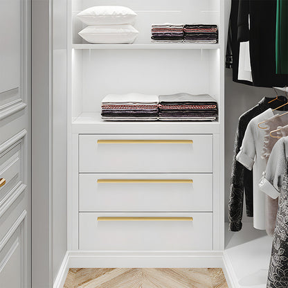 Comforsyco I-Shaped Brushed Gold Brass Cabinet Handles and Drawer Pulls