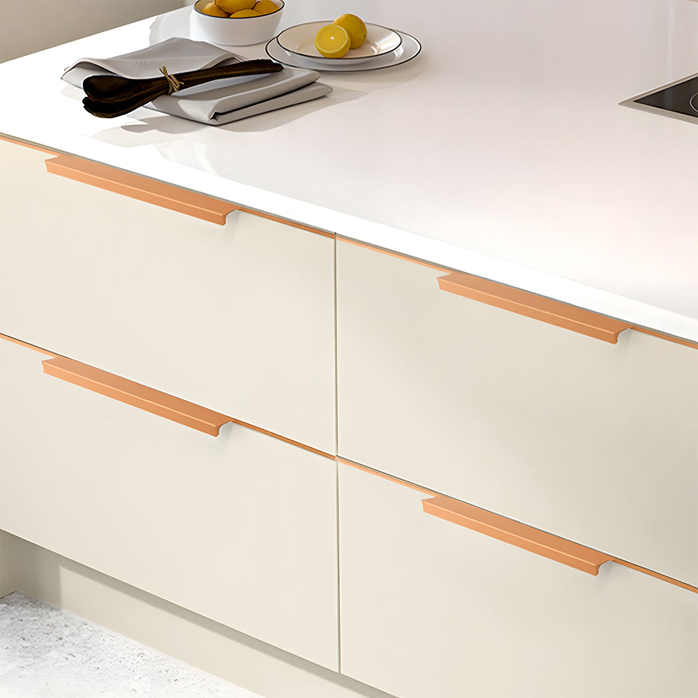 Comforsyco Invisible Edge Pull Cabinet Handles for Wardrobes