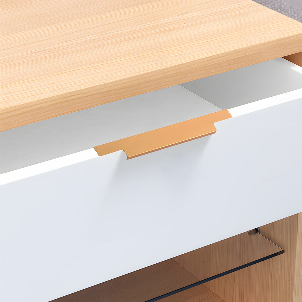 Comforsyco Invisible Edge Pull Cabinet Handles for Wardrobes
