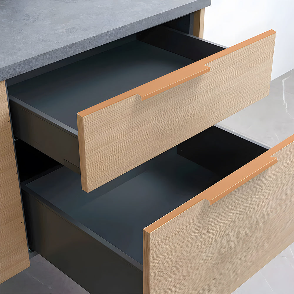 Comforsyco Invisible Edge Pull Cabinet Handles for Wardrobes
