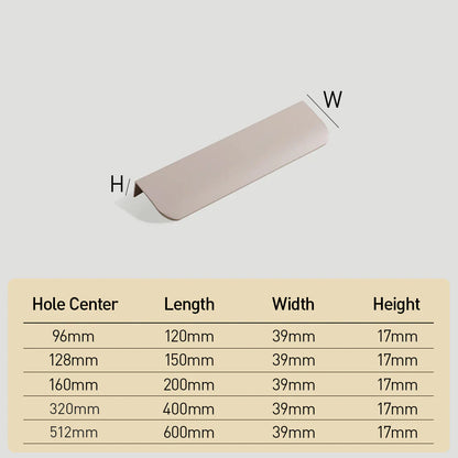 Comforsyco Invisible Round Arc Aluminum Alloy Cabinet Edge Pulls