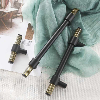 Comforsyco Knurled Brass Cabinet Handles and T-Bar Knobs