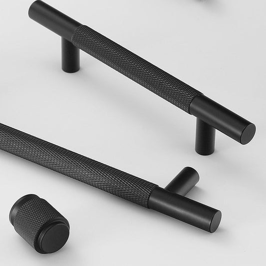 Comforsyco Knurled Round Bar Cabinet Handles and Knobs
