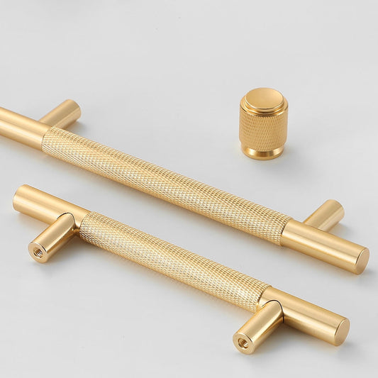 Comforsyco Knurled Round Bar Cabinet Handles and Knobs