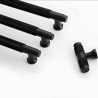 Comforsyco Knurled Round Bar Cabinet Pulls, Aluminum Alloy Handles