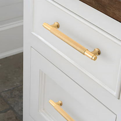 Comforsyco Knurled Round Bar Cabinet Pulls, Aluminum Alloy Handles
