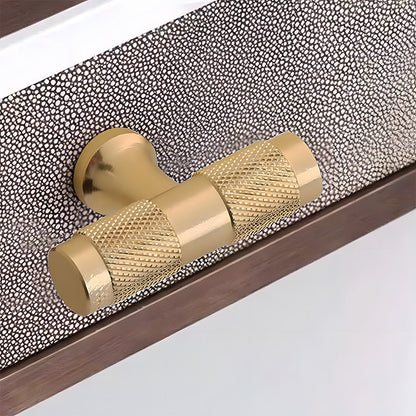 Comforsyco Knurled Round Bar Cabinet Pulls, Aluminum Alloy Handles