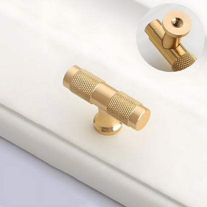 Comforsyco Knurled Round Bar Cabinet Pulls, Aluminum Alloy Handles