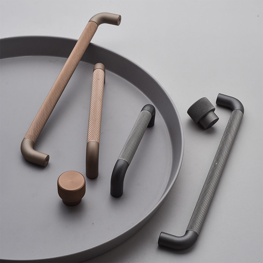 Comforsyco Knurled Zinc Alloy Cabinet Pulls and Knobs