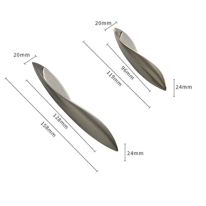Comforsyco Leaf-Shaped Zinc Alloy Drawer Pulls and Cabinet Handles