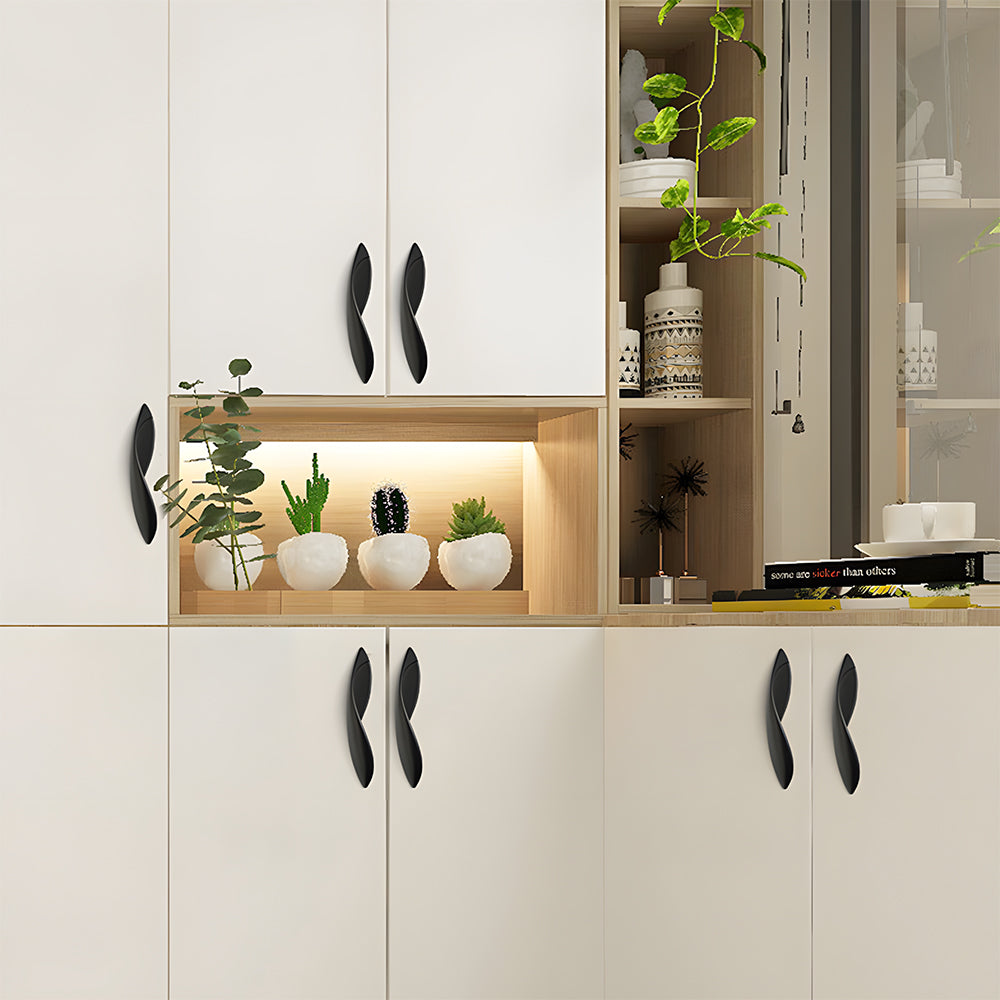Comforsyco Leaf-Shaped Zinc Alloy Drawer Pulls and Cabinet Handles