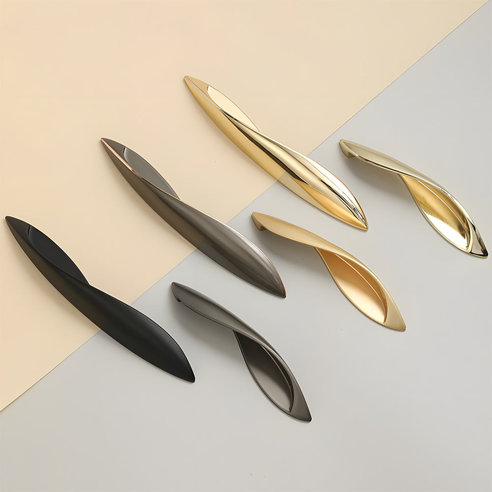 Comforsyco Leaf-Shaped Zinc Alloy Drawer Pulls and Cabinet Handles