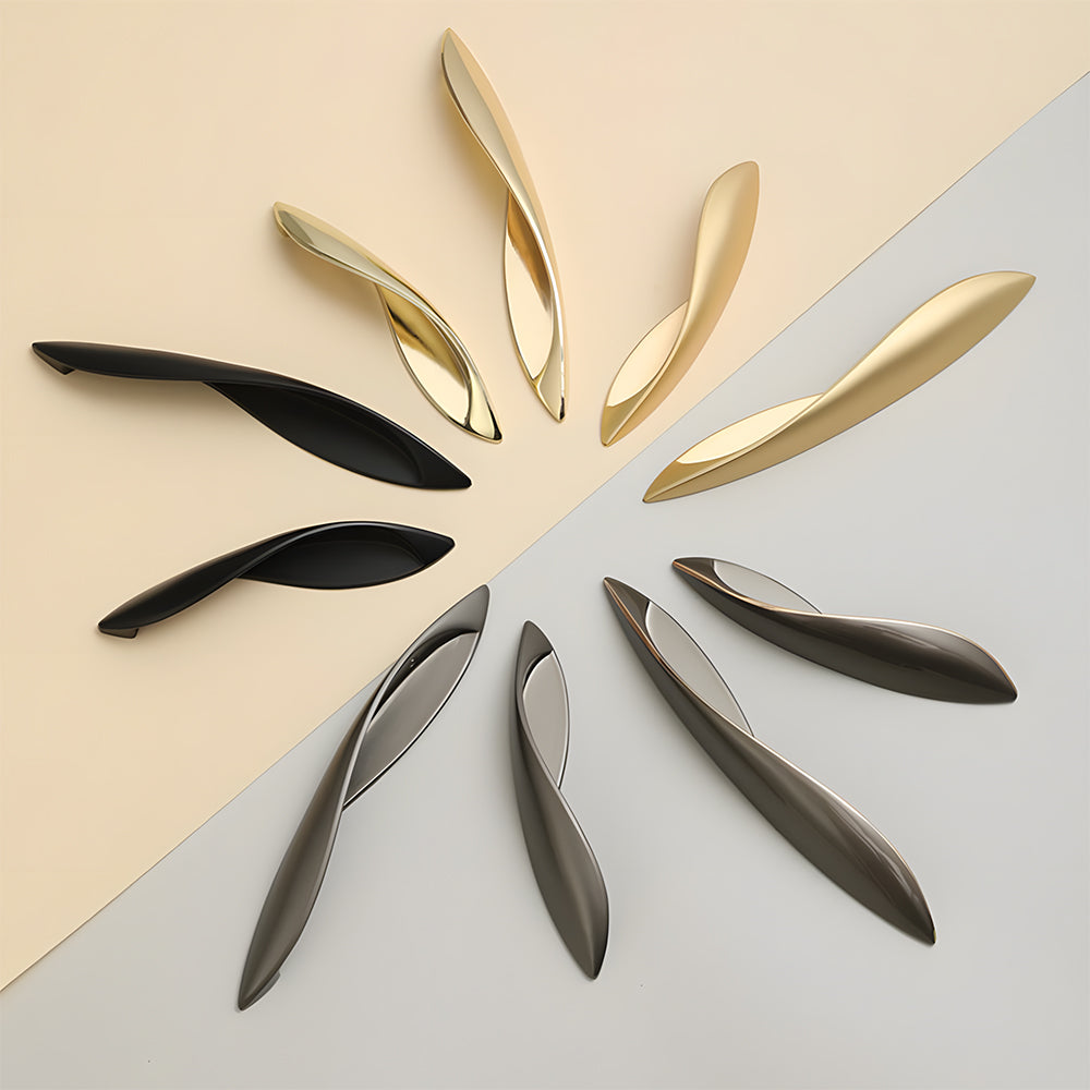 Comforsyco Leaf-Shaped Zinc Alloy Drawer Pulls and Cabinet Handles