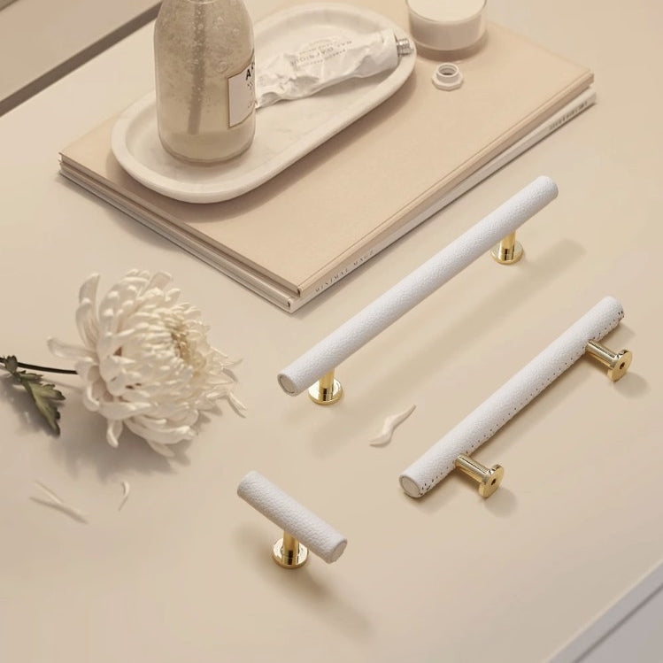 Comforsyco Leather Drawer Pulls Handles Wardrobe Dresser Knobs