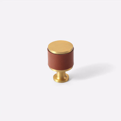 Comforsyco Leather-Wrapped Round Bar Cabinet Pulls and Door Handles