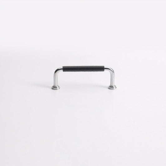 Comforsyco Leather-Wrapped Round Bar Cabinet Pulls and Door Handles
