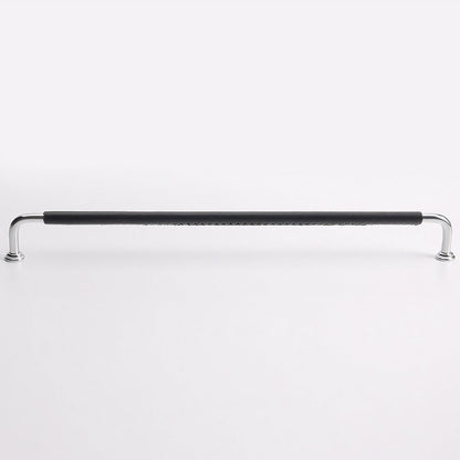 Comforsyco Leather-Wrapped Round Bar Cabinet Pulls and Door Handles