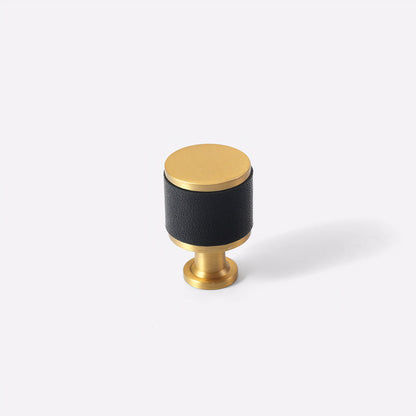 Comforsyco Leather-Wrapped Round Bar Cabinet Pulls and Door Handles