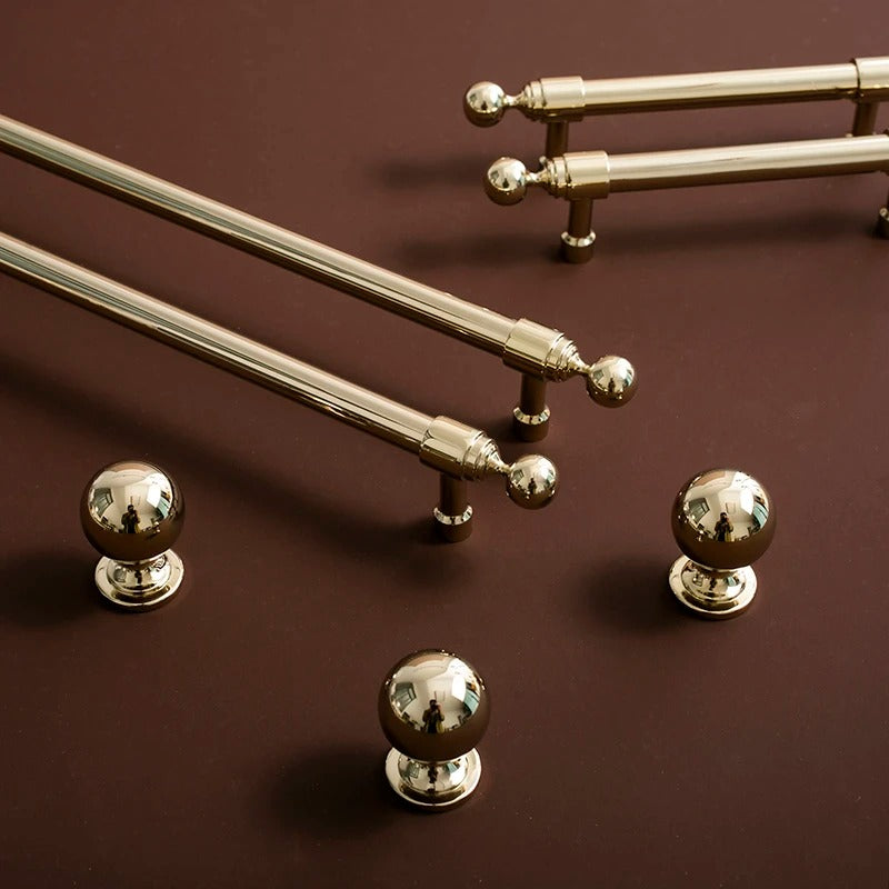 Comforsyco Long Brass Bar Gold Cabinet Handles