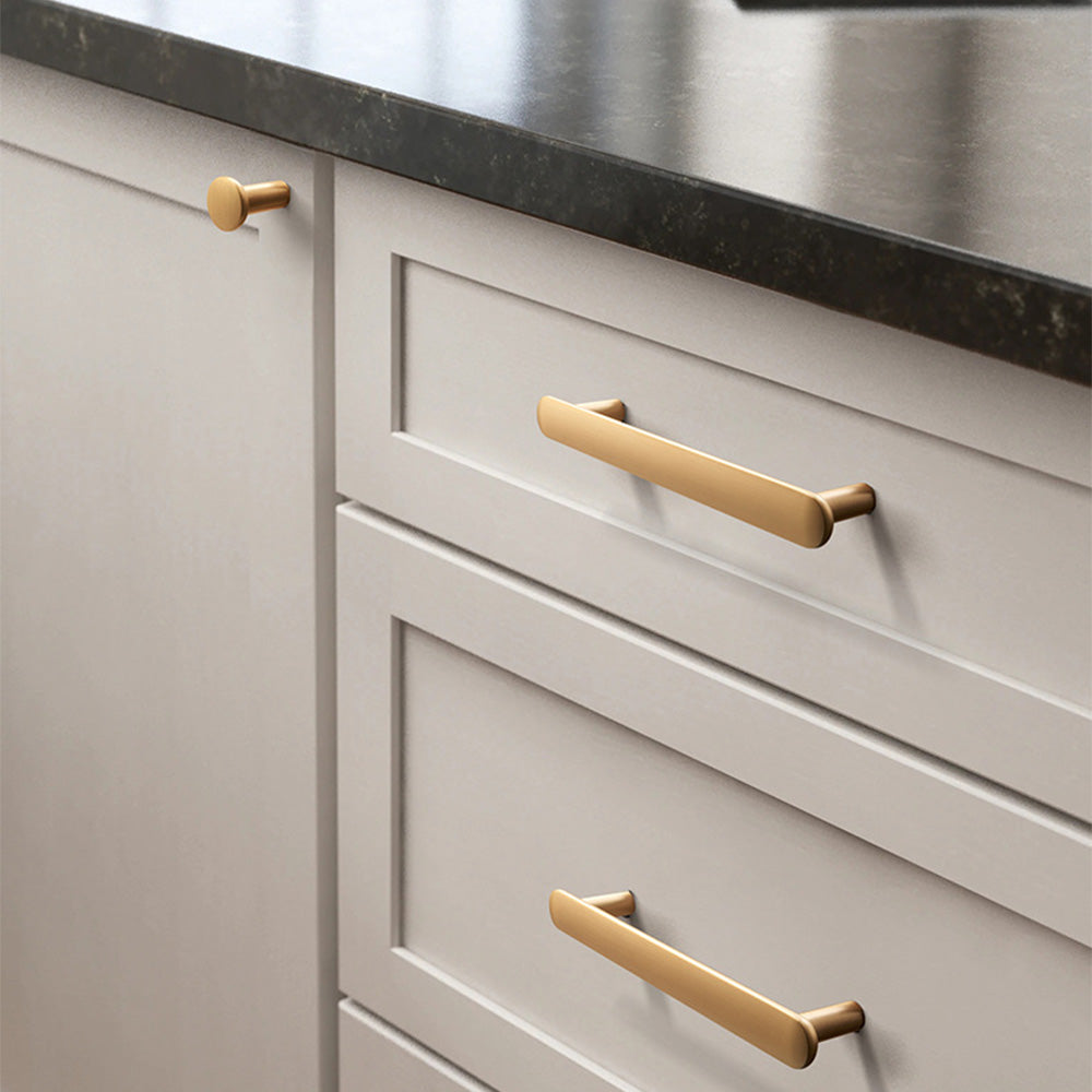 Comforsyco Long Strip Cabinet Handles and Knobs, Zinc Alloy