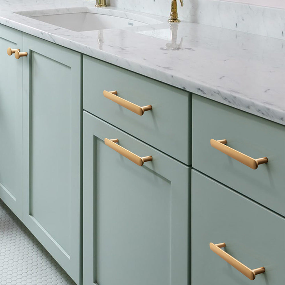 Comforsyco Long Strip Cabinet Handles and Knobs, Zinc Alloy
